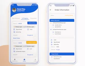 Landing page of Ela, the on-demand delivery service