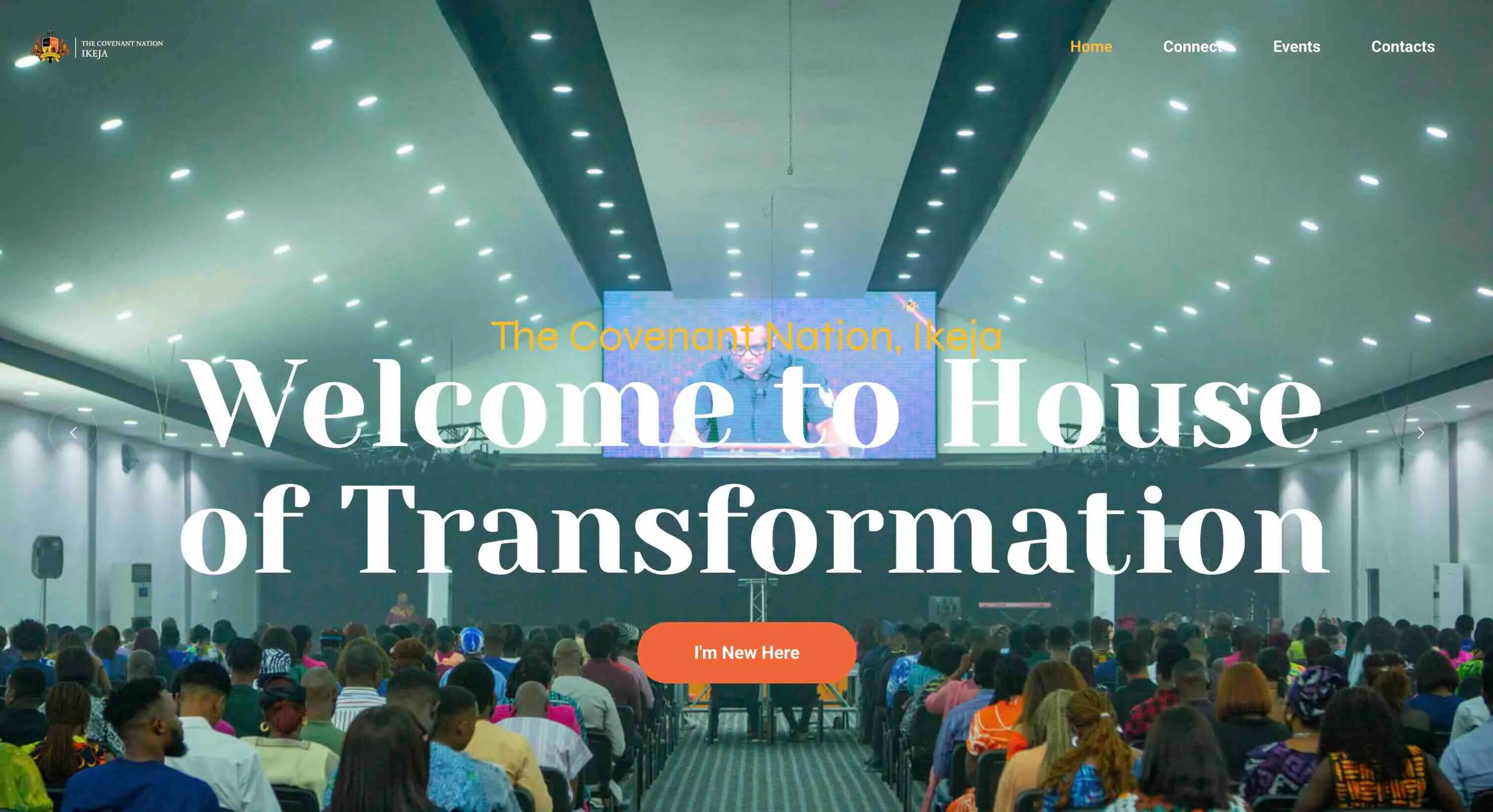 Home page of the Covenant Nation Church Ikeja website